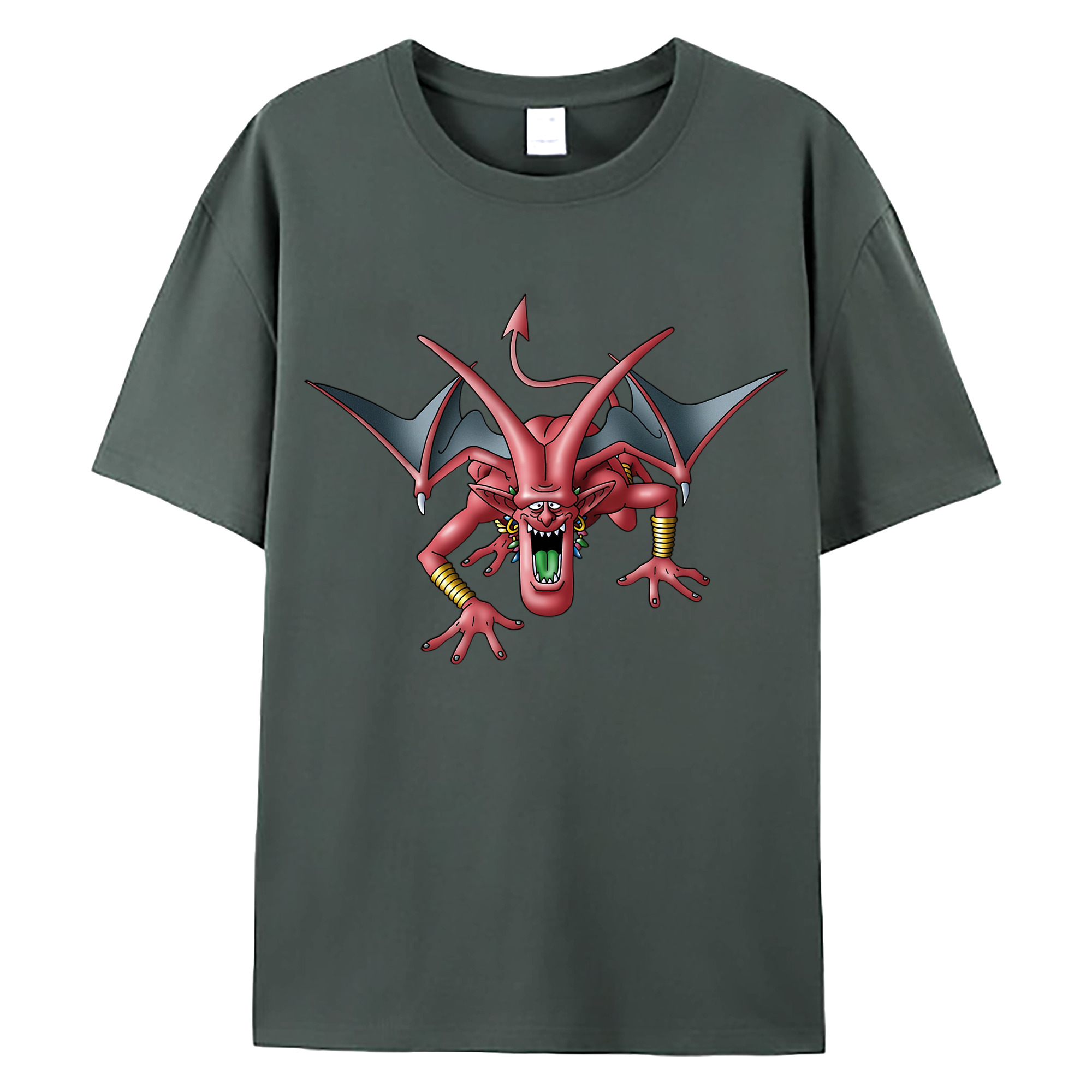 （画像用） ドラゴンクエスト Doragon Kuesuto Dragon Quest 綿100％ メンズ半袖Tシャツ｜肌触りやわらか＆通気性